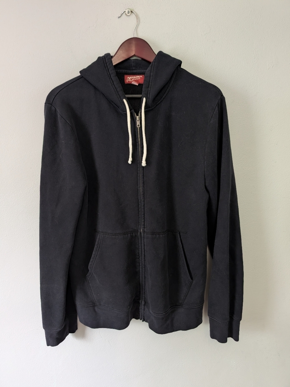 Arizona Jean Company Black Zip Up Hoodie Men's Size Large